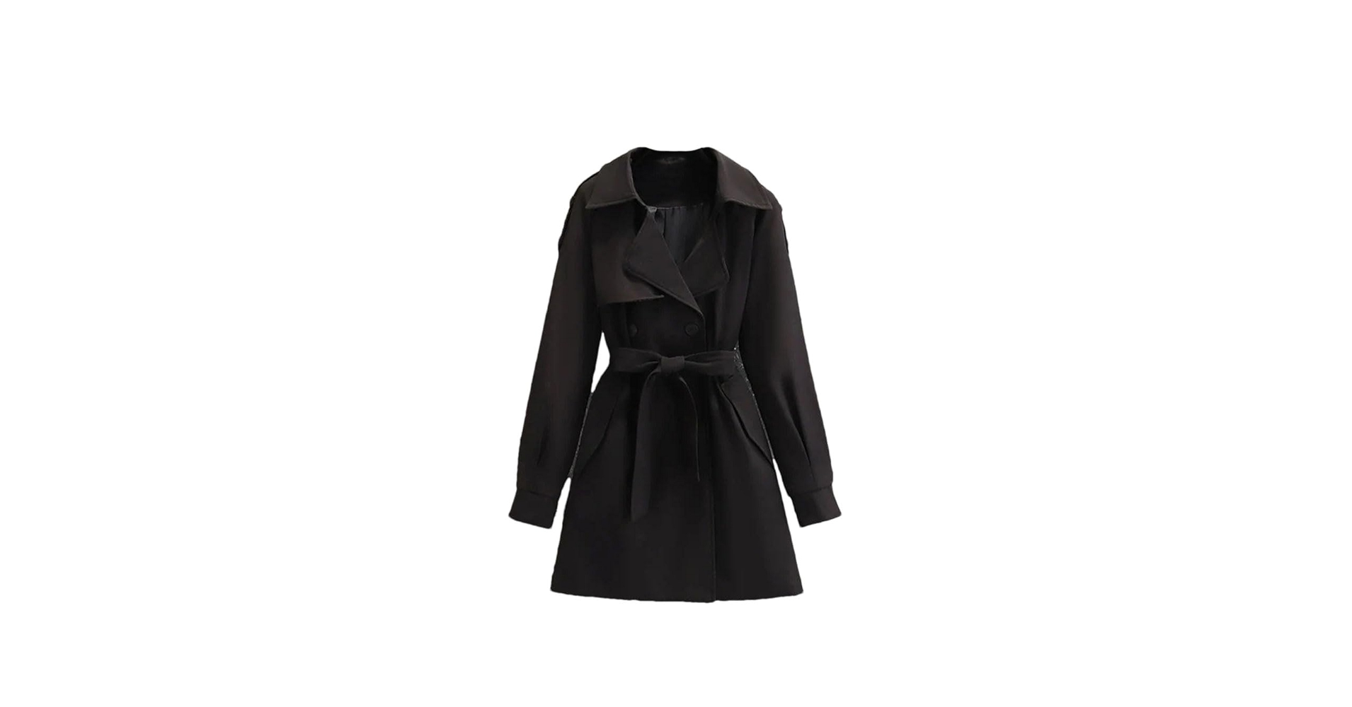 Amazon.com: Korean Short Trench Coat With Sashes Spring